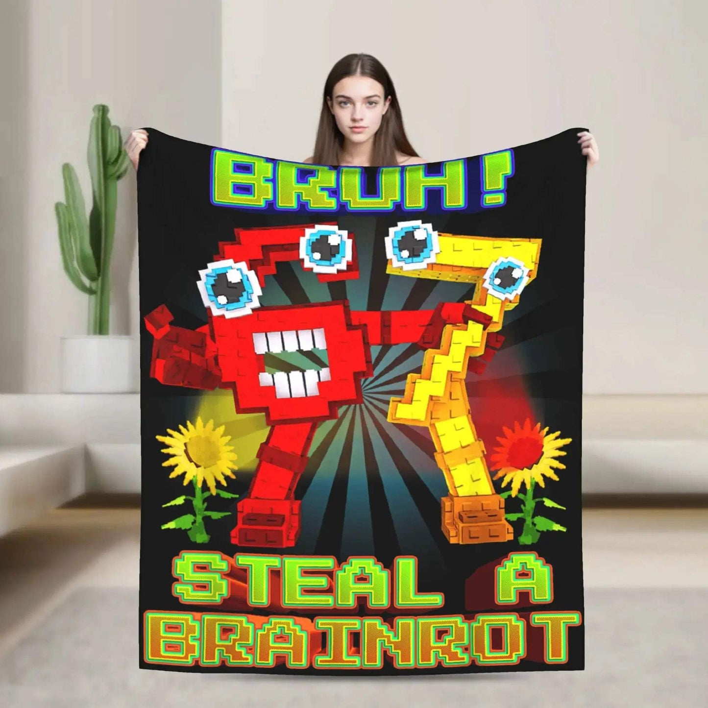Meme Blanket Soft Plush Throw With Cartoon Design Cozy - ToylandEU