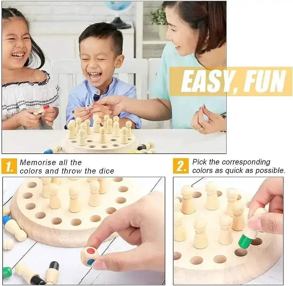  Wooden Memory Match Game For Kids Boosts Cognition -  ToylandEU™