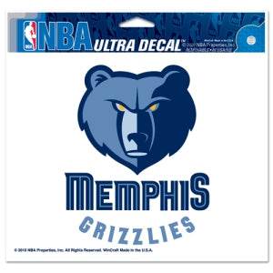 Memphis Grizzlies Decal 5x6 Ultra Special Order WinCraft - ToylandEU