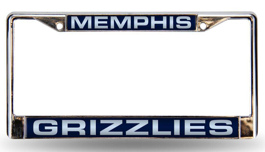 Memphis Grizzlies License Plate Frame Laser Cut Chrome - ToylandEU