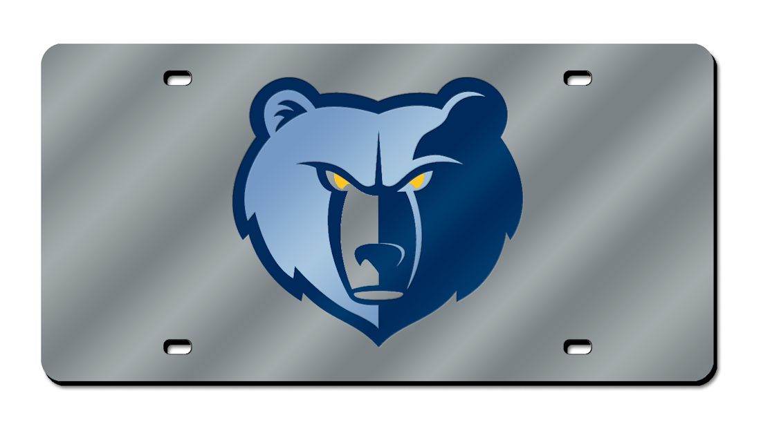 Memphis Grizzlies License Plate Laser Cut Silver Mirrored - ToylandEU