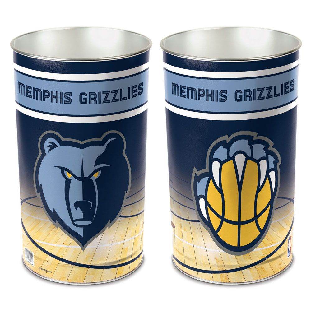 Memphis Grizzlies Wastebasket 15 Inch Metal Trash Can - ToylandEU