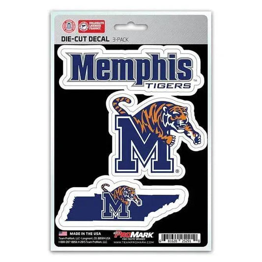  Memphis Tigers Die Cut Decals 3 Pack Premium Vinyl Adhesive -  ToylandEU™