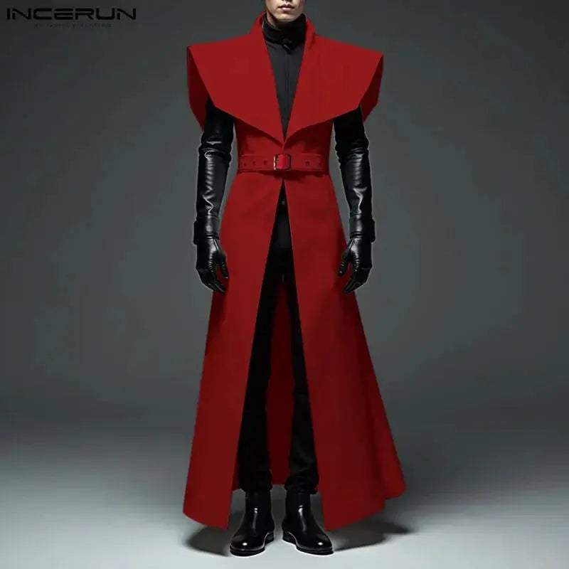 Men's Trench Cardigan With Belt For Casual Streetwear - ToylandEU
