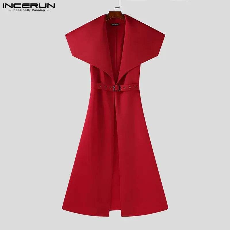 Men's Trench Cardigan With Belt For Casual Streetwear - ToylandEU