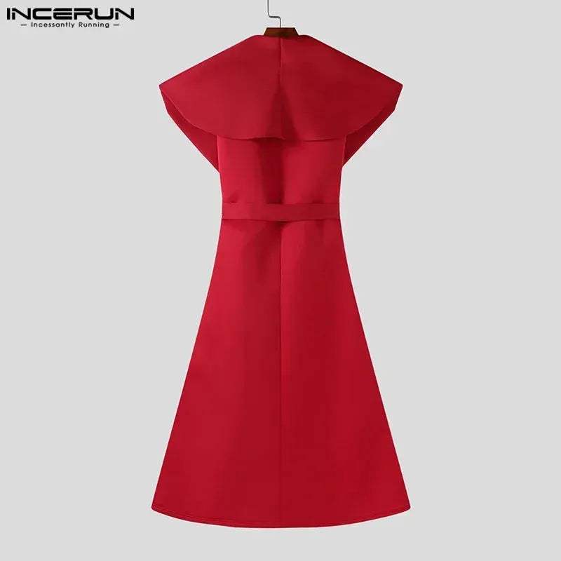 Men's Trench Cardigan With Belt For Casual Streetwear - ToylandEU