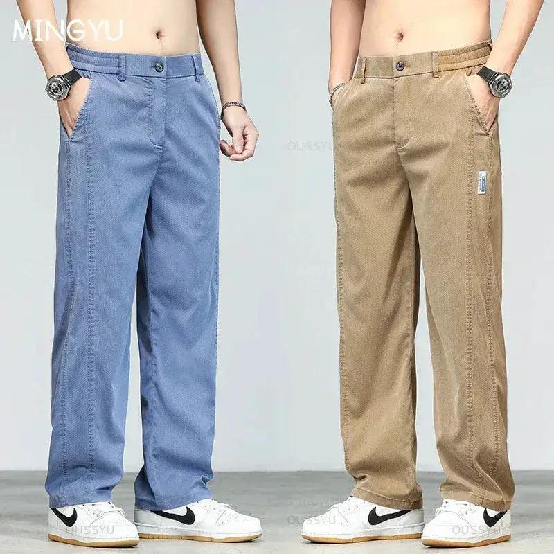  Mens Lyocell Summer Jeans Plus Size Breathable Denim -  ToylandEU™