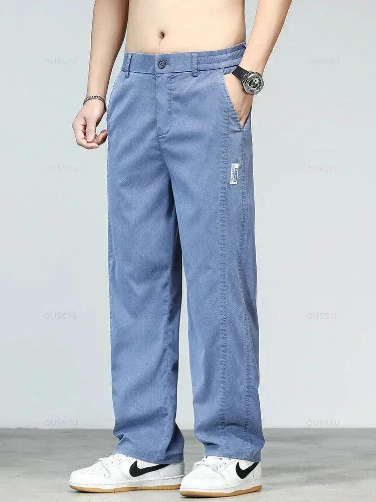  Mens Lyocell Summer Jeans Plus Size Breathable Denim -  ToylandEU™