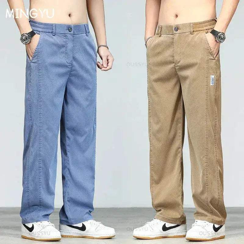 Mens Lyocell Summer Jeans Plus Size Lightweight Denim - ToylandEU