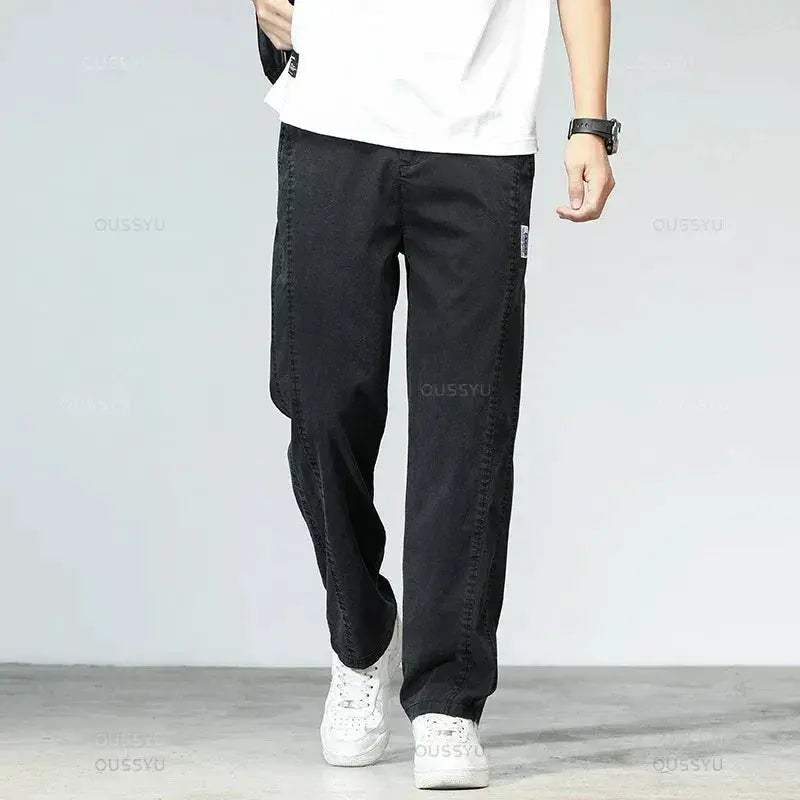 Mens Lyocell Summer Jeans Plus Size Lightweight Denim - ToylandEU