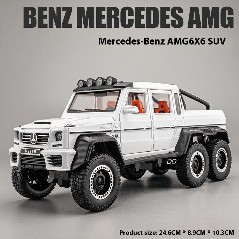 Mercedes-Benz 1:20 Scale G63 6x6 Off Road Diecast Metal Model with Sound and Light - ToylandEU