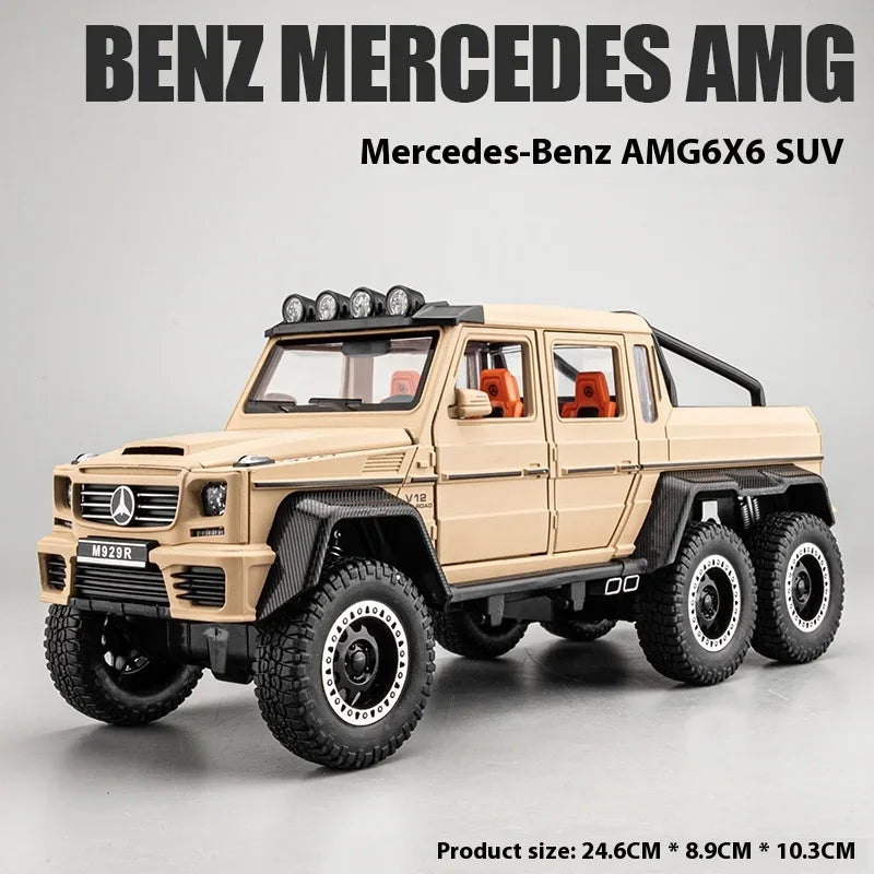 Mercedes-Benz 1:20 Scale G63 6x6 Off Road Diecast Metal Model with Sound and Light - ToylandEU