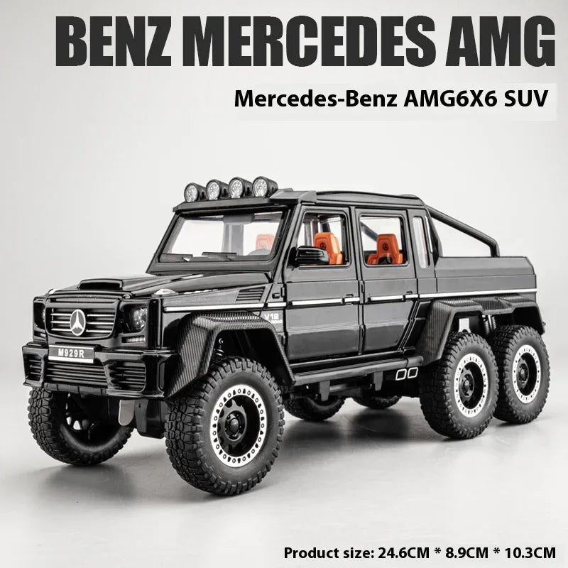 Mercedes-Benz 1:20 Scale G63 6x6 Off Road Diecast Metal Model with Sound and Light - ToylandEU