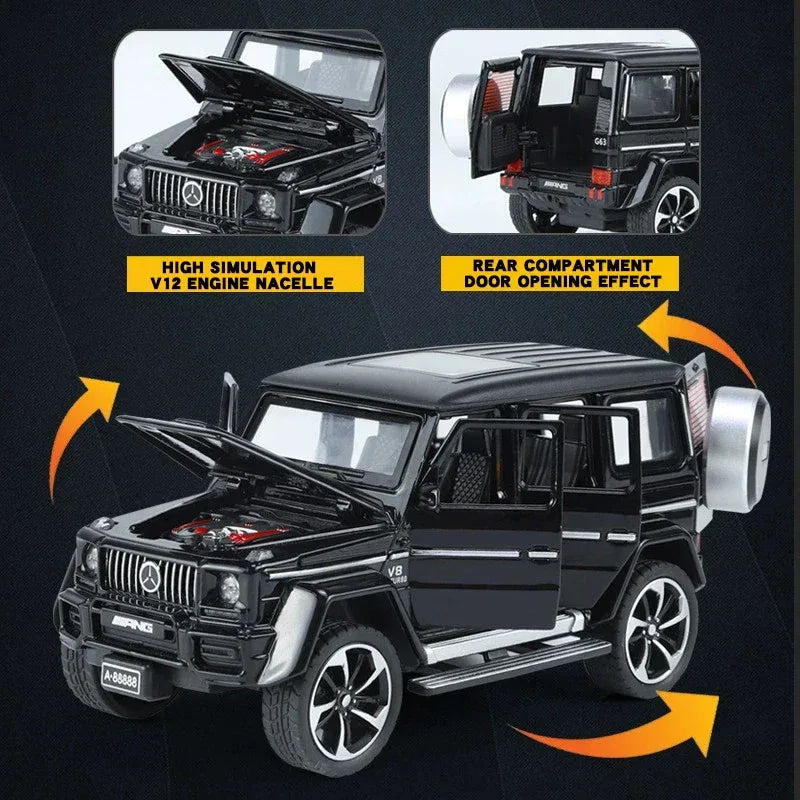 Mercedes Benz G63 1:32 Diecast Metal Model Car With Sound And Light - ToylandEU