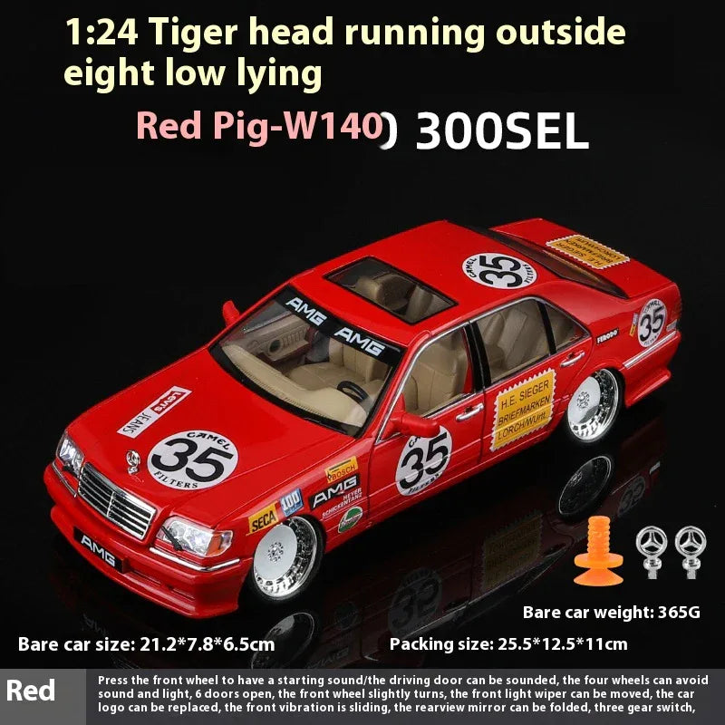 Mercedes Benz S W140 320SEL Diecast 1:24 Metal Car Model with Sound and Light - ToylandEU