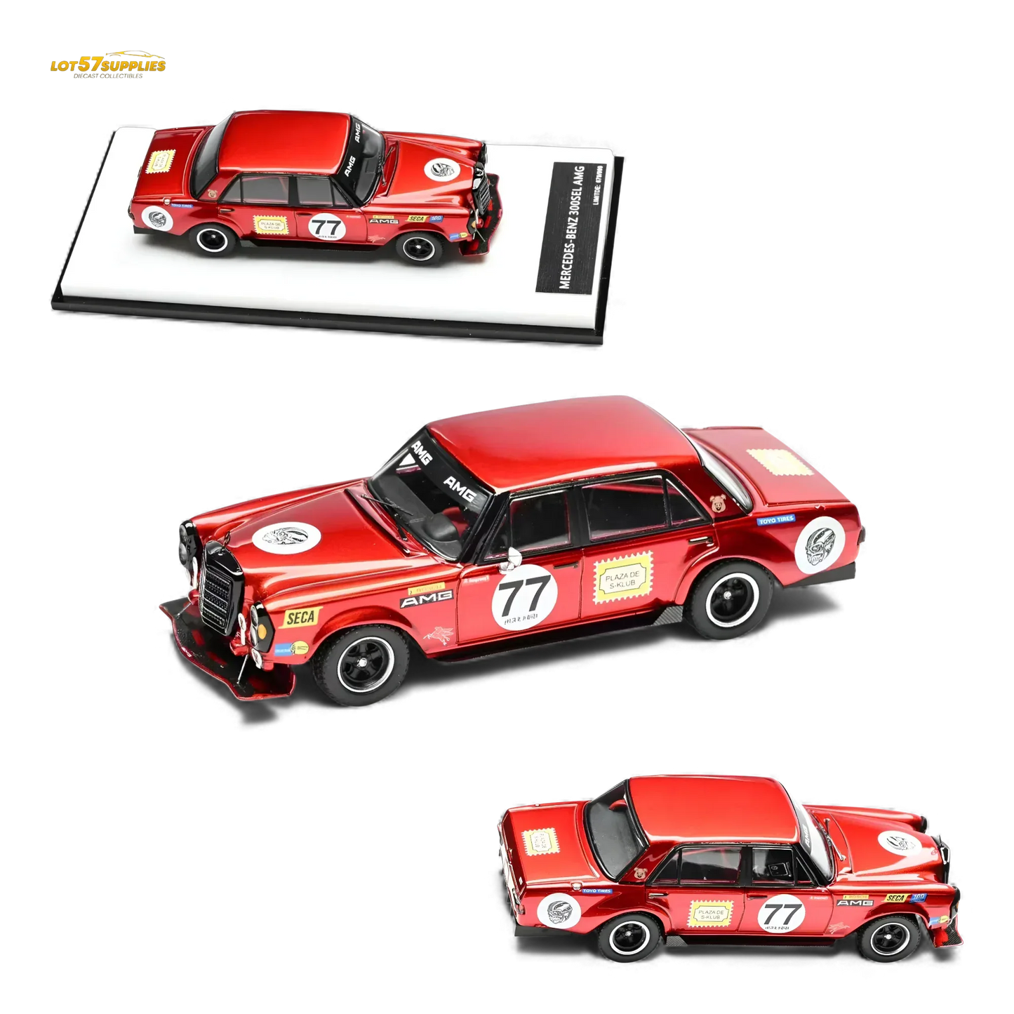 Mercedes Benz W205 C63 Diecast 1 64 Red Pig Tribute - ToylandEU