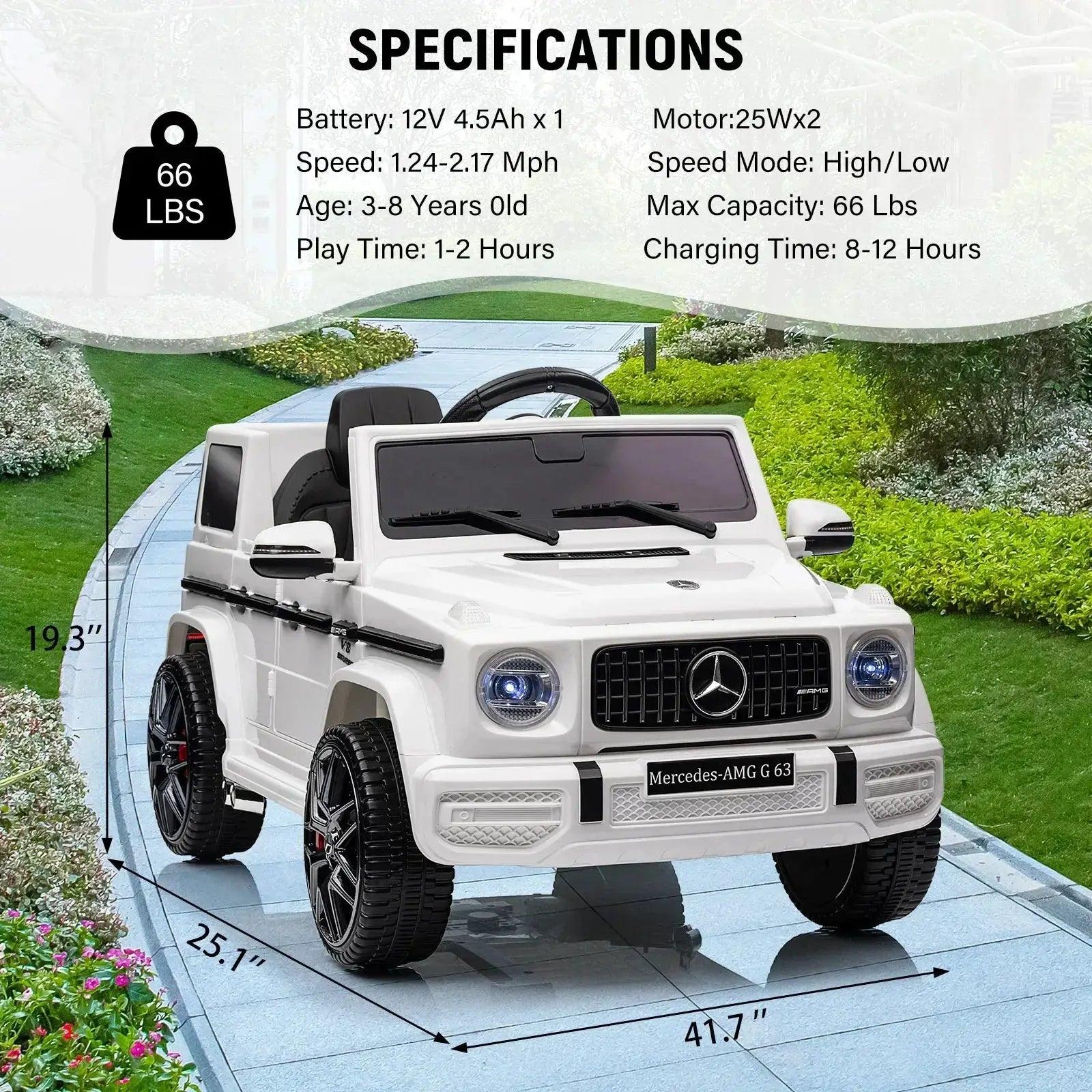  Mercedes G63 12V Kids Ride On Car With Remote Licensed -  ToylandEU™