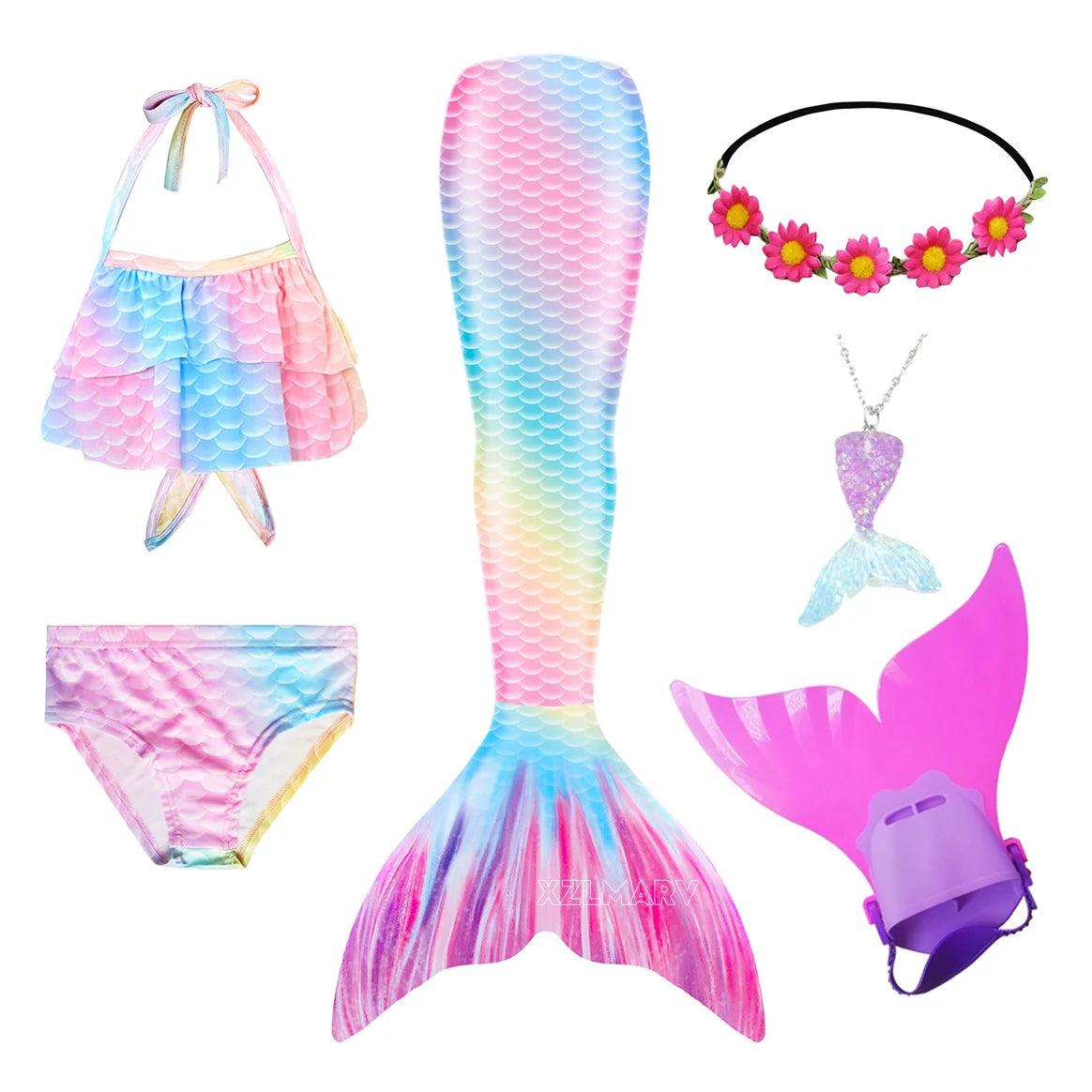  Mermaid Costume For Girls Cosplay Ready Tail Monofin -  ToylandEU™