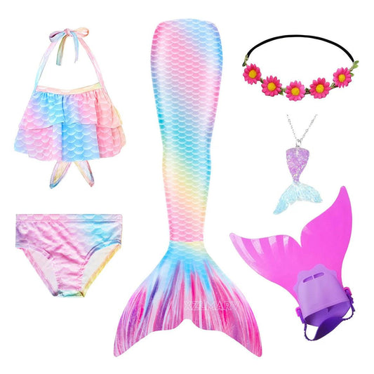  Mermaid Costume For Girls Cosplay Ready Tail Monofin -  ToylandEU™