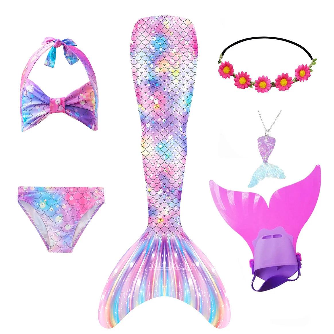  Mermaid Costume For Girls Cosplay Ready Tail Monofin -  ToylandEU™