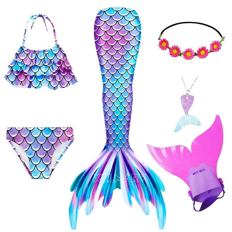  Mermaid Costume For Girls Cosplay Ready Tail Monofin -  ToylandEU™
