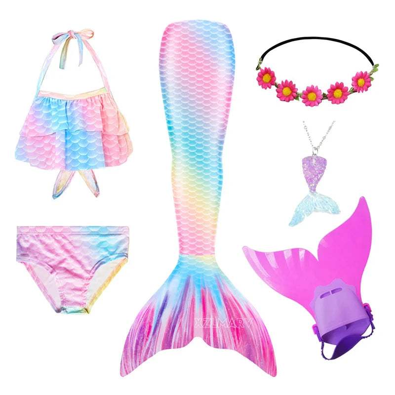  Mermaid Costume For Girls Cosplay Ready Tail Monofin -  ToylandEU™