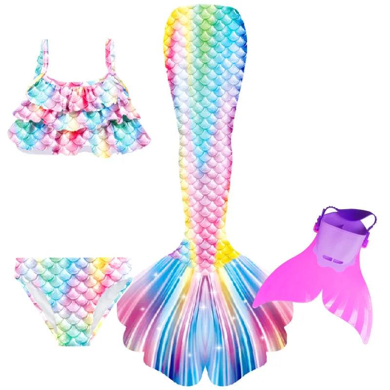 Mermaid Costume Set Women One Size Polyester Toylandeu