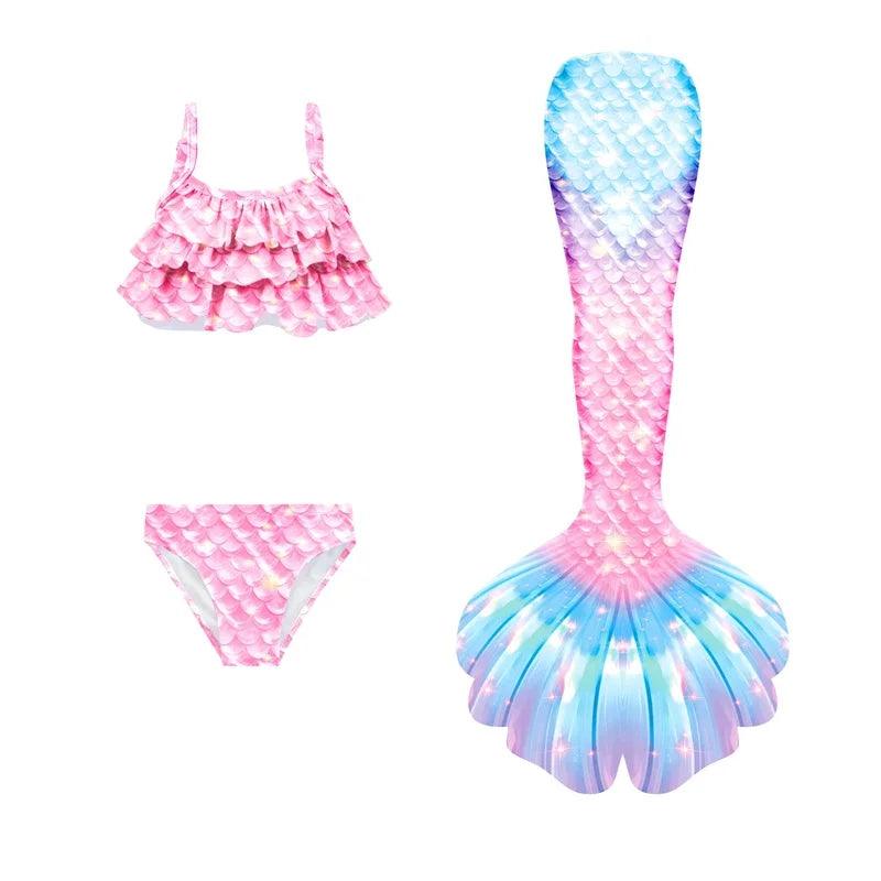 Mermaid Costume Set Women One Size Polyester Toylandeu