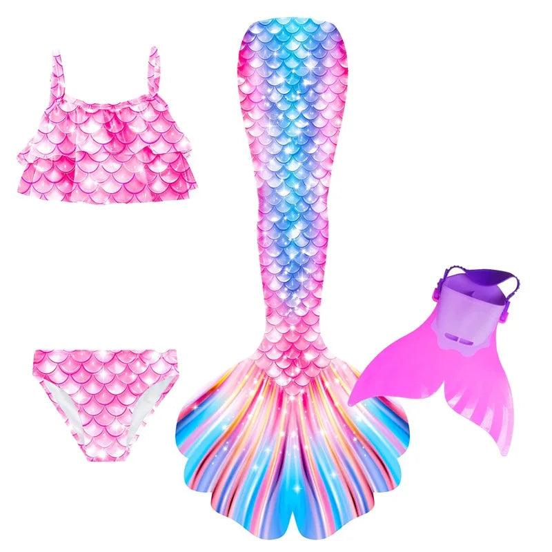Mermaid Costume Set Women One Size Polyester Toylandeu