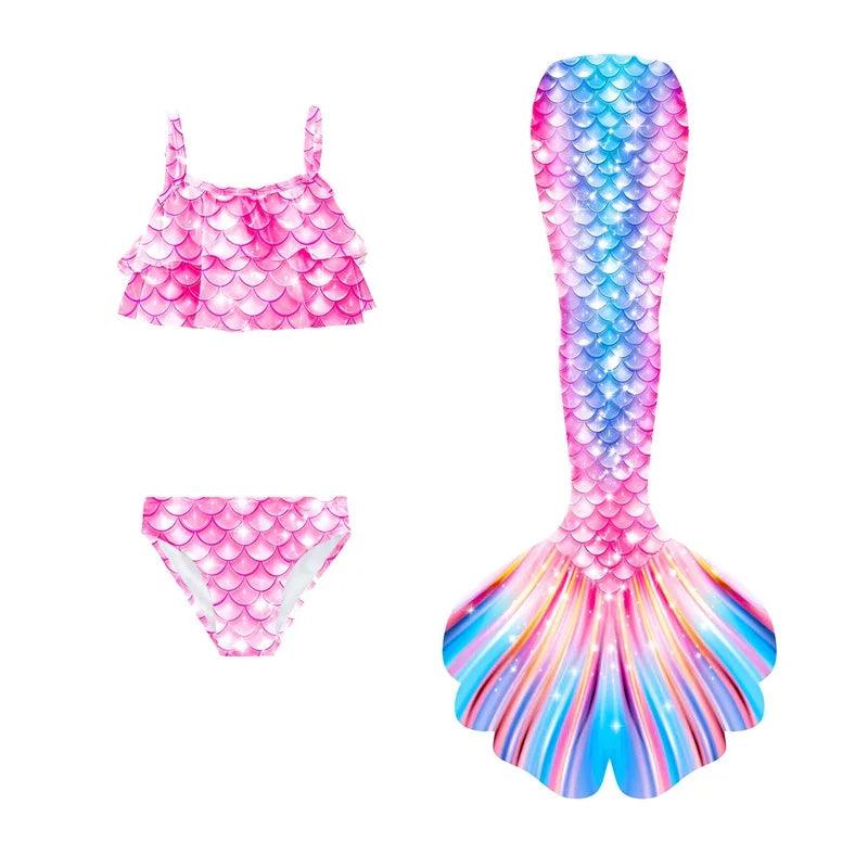 Mermaid Costume Set Women One Size Polyester Toylandeu