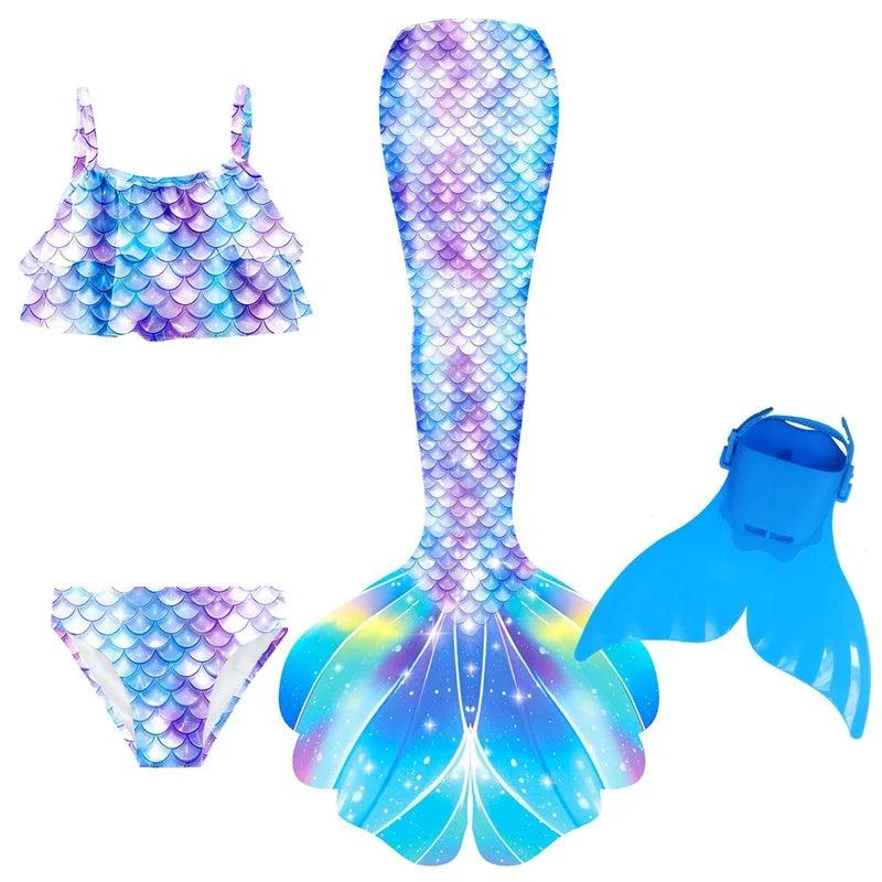 Mermaid Costume Set Women One Size Polyester Toylandeu