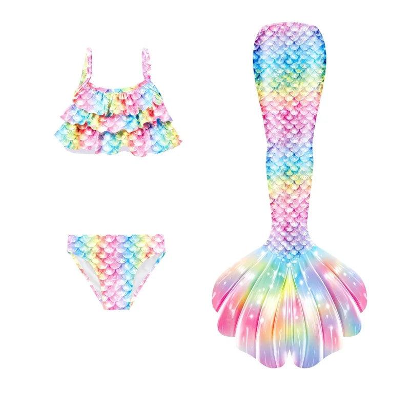 Mermaid Costume Set Women One Size Polyester Toylandeu