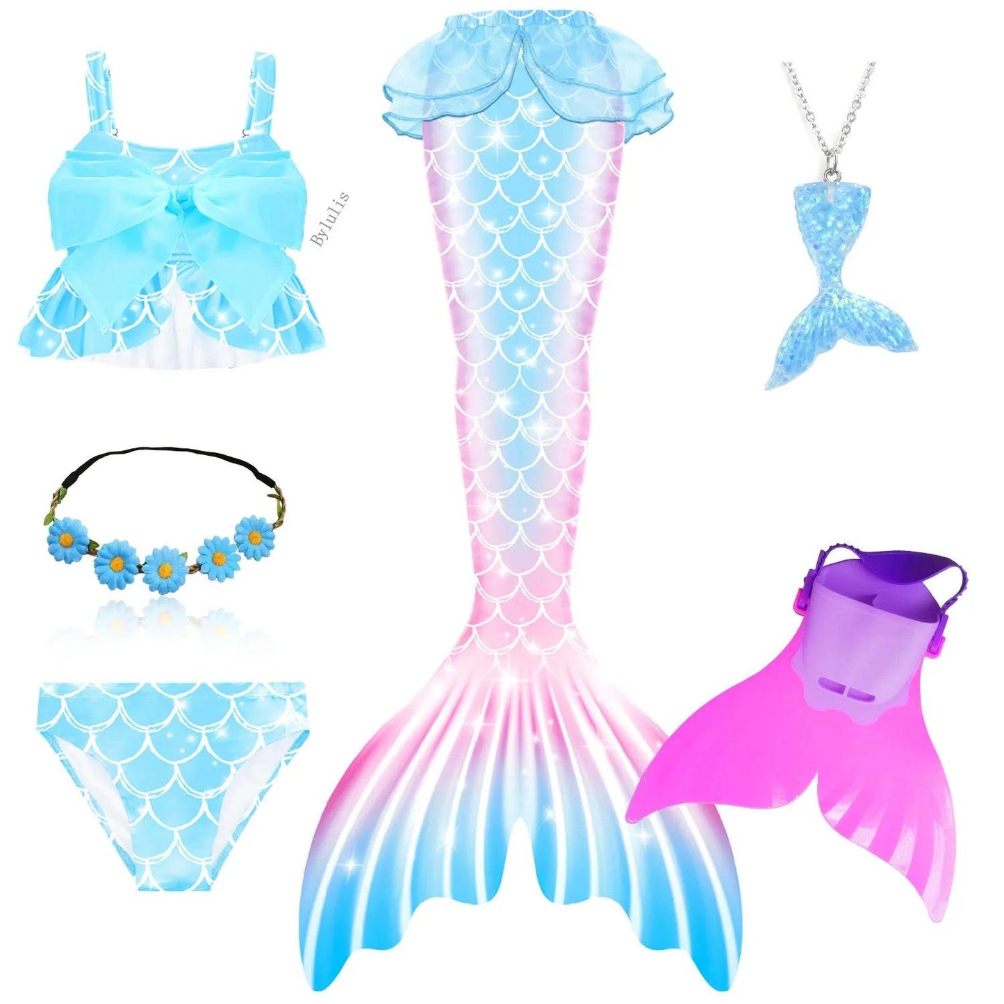 Mermaid Costume | Tail Swimsuit Set | Toylandeu™