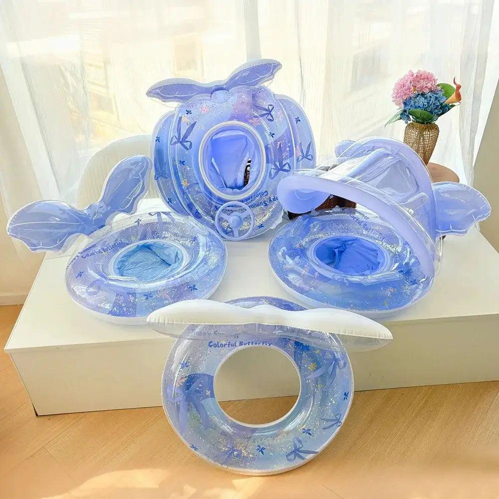  Mermaid Swim Ring With Sunshade For Babies And Toddlers -  ToylandEU™