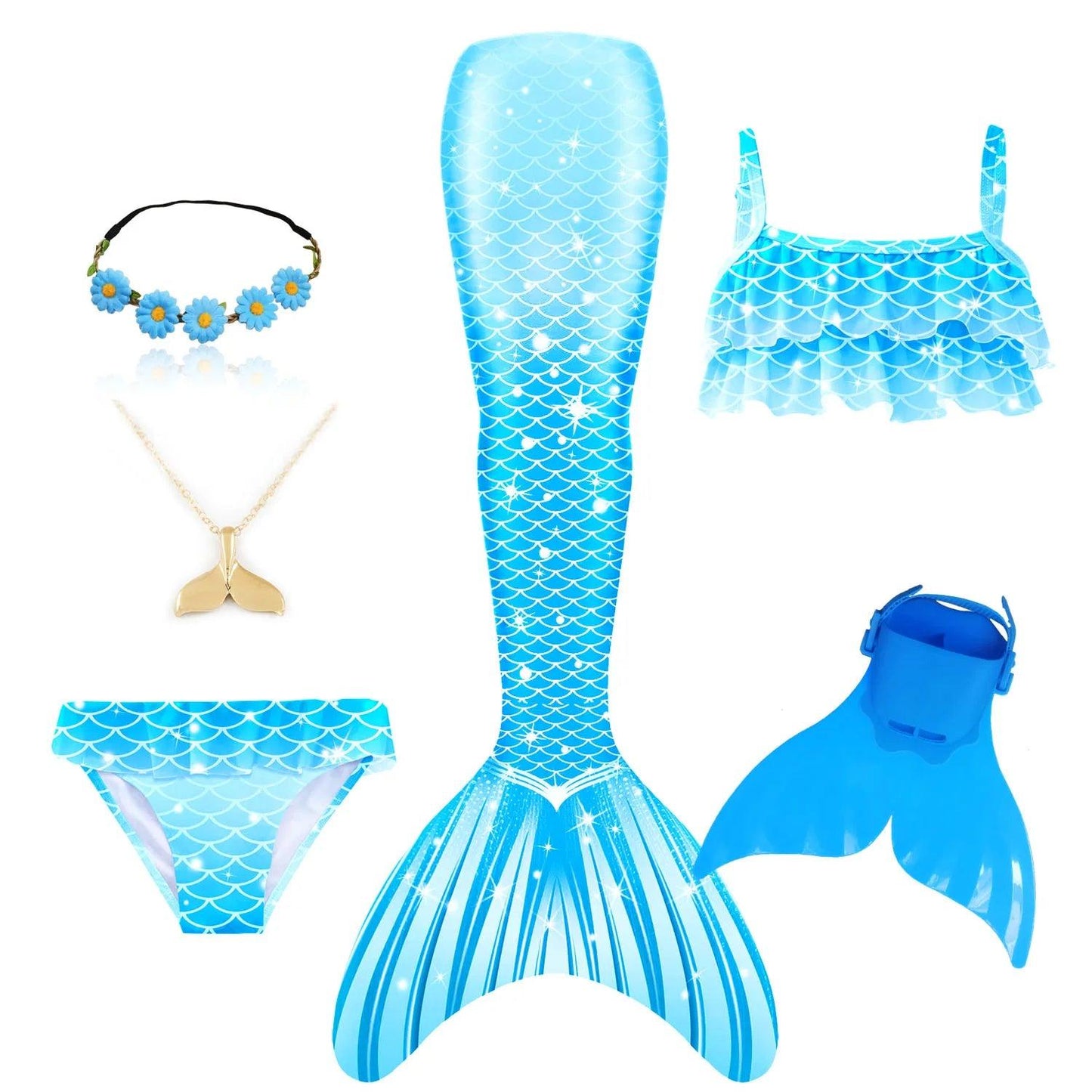 Mermaid Tail Swimsuit | With Skirt | Toylandeu™