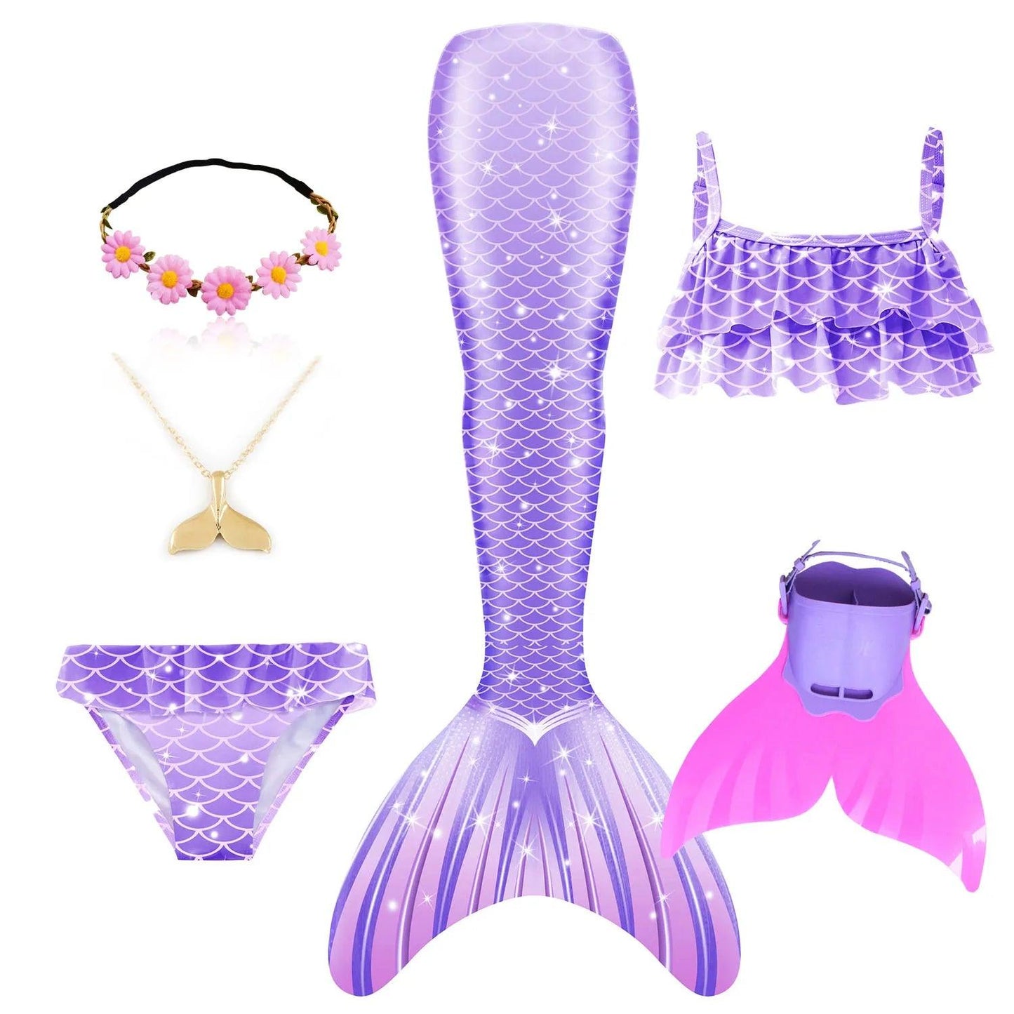 Mermaid Tail Swimsuit | With Skirt | Toylandeu™