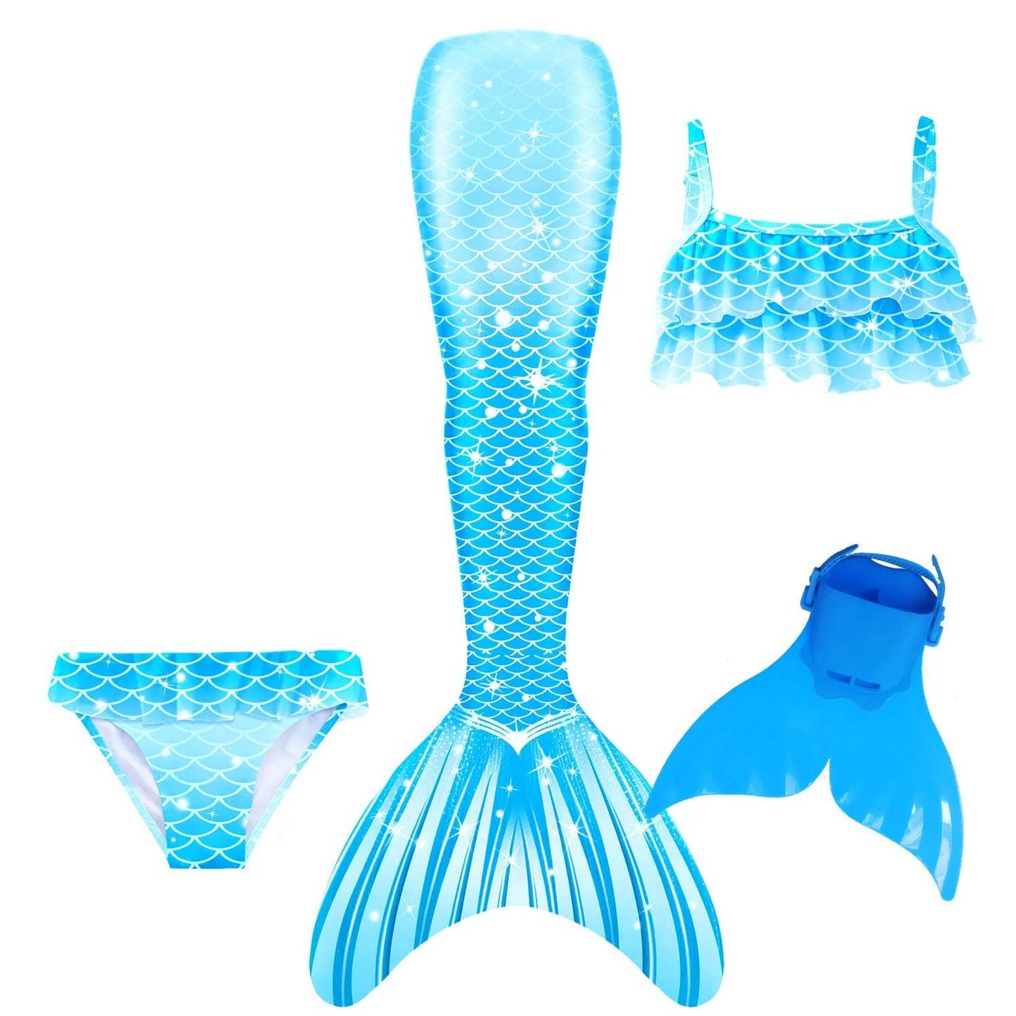 Mermaid Tail Swimsuit | With Skirt | Toylandeu™
