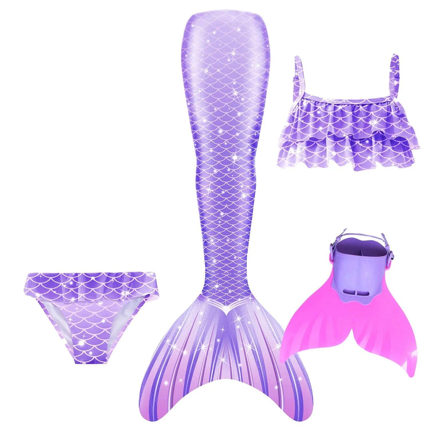 Mermaid Tail Swimsuit | With Skirt | Toylandeu™
