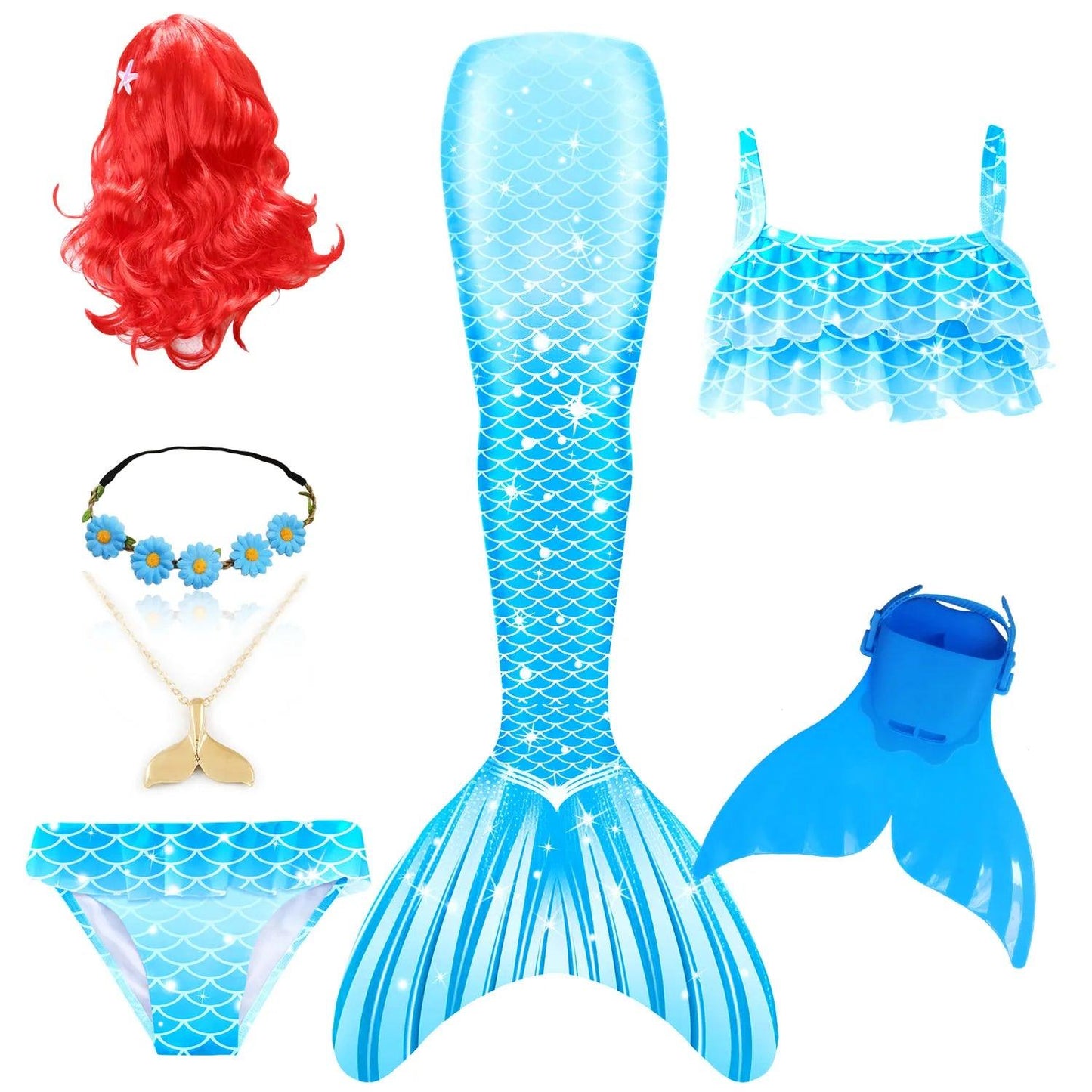 Mermaid Tail Swimsuit | With Skirt | Toylandeu™
