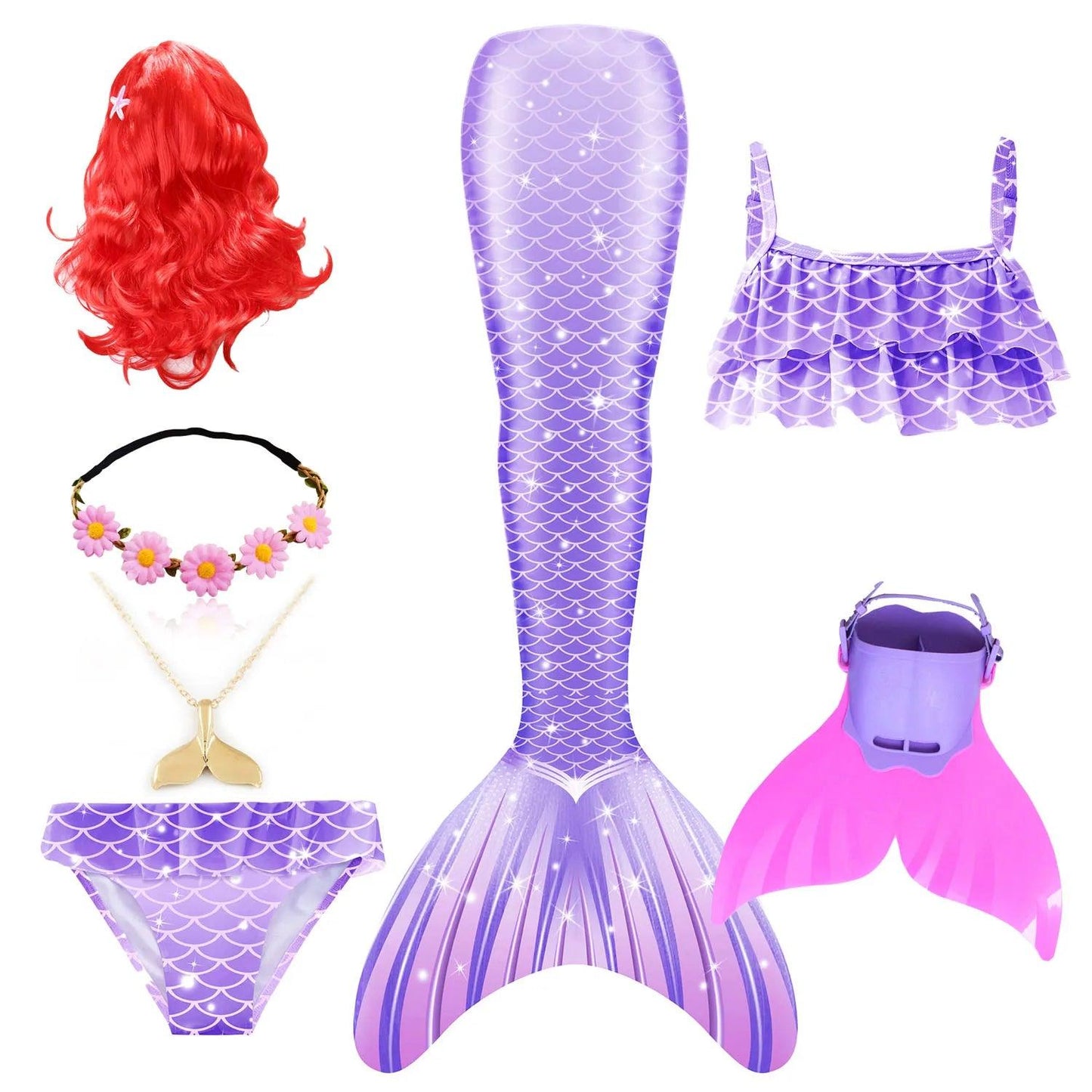Mermaid Tail Swimsuit | With Skirt | Toylandeu™
