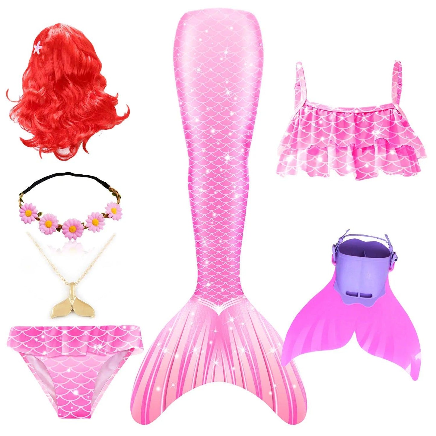 Mermaid Tail Swimsuit | With Skirt | Toylandeu™