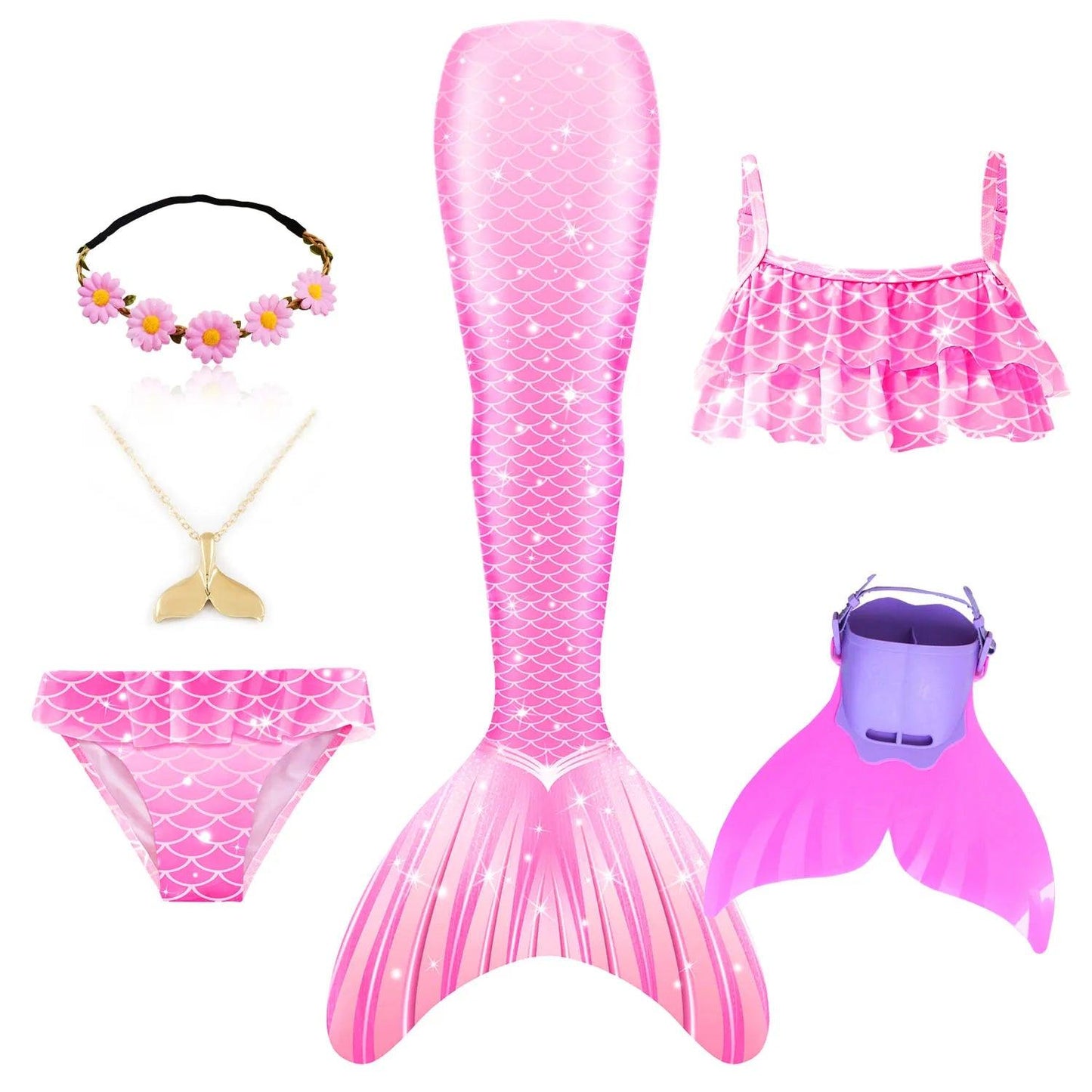 Mermaid Tail Swimsuit | With Skirt | Toylandeu™