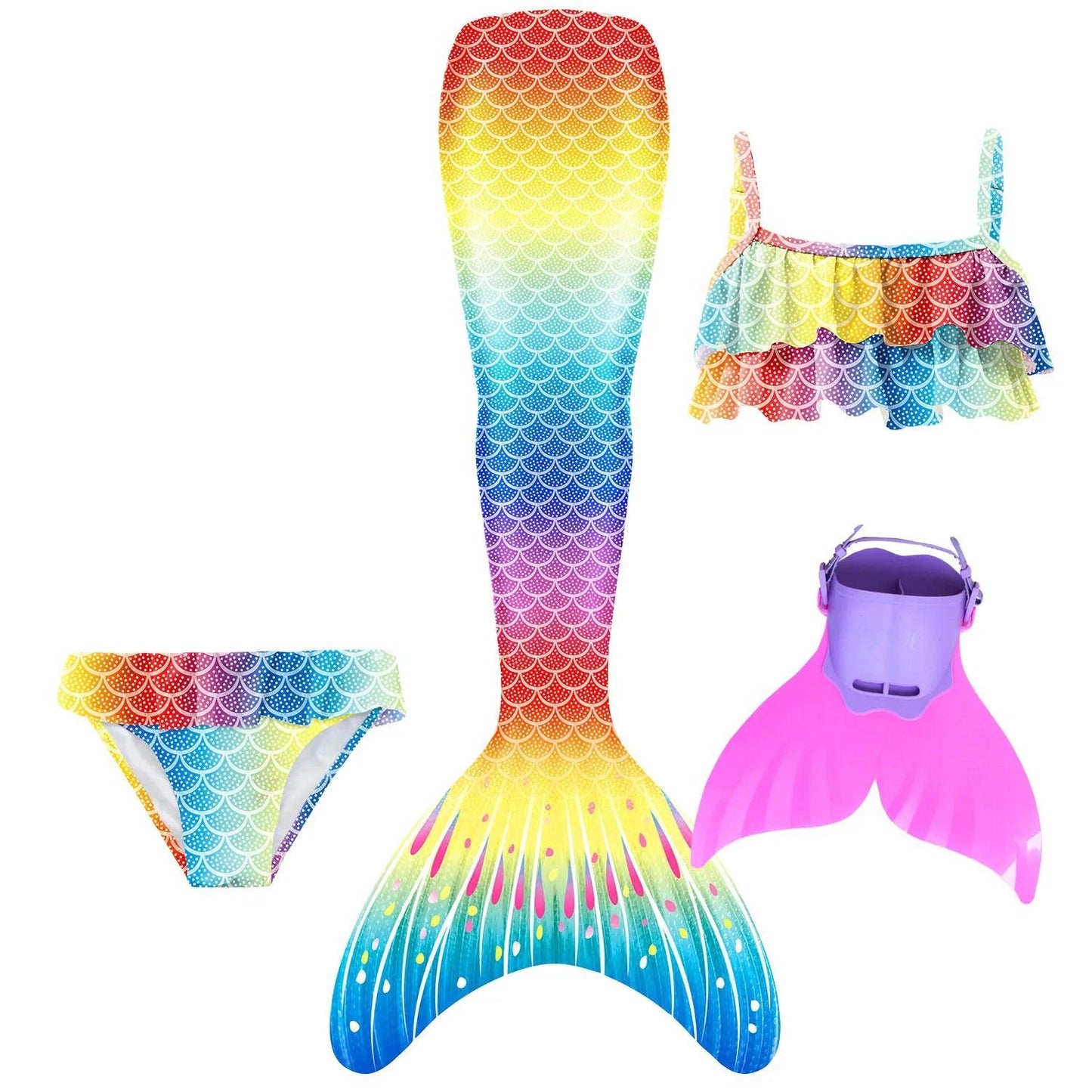Mermaid Tail Swimsuit | With Skirt | Toylandeu™