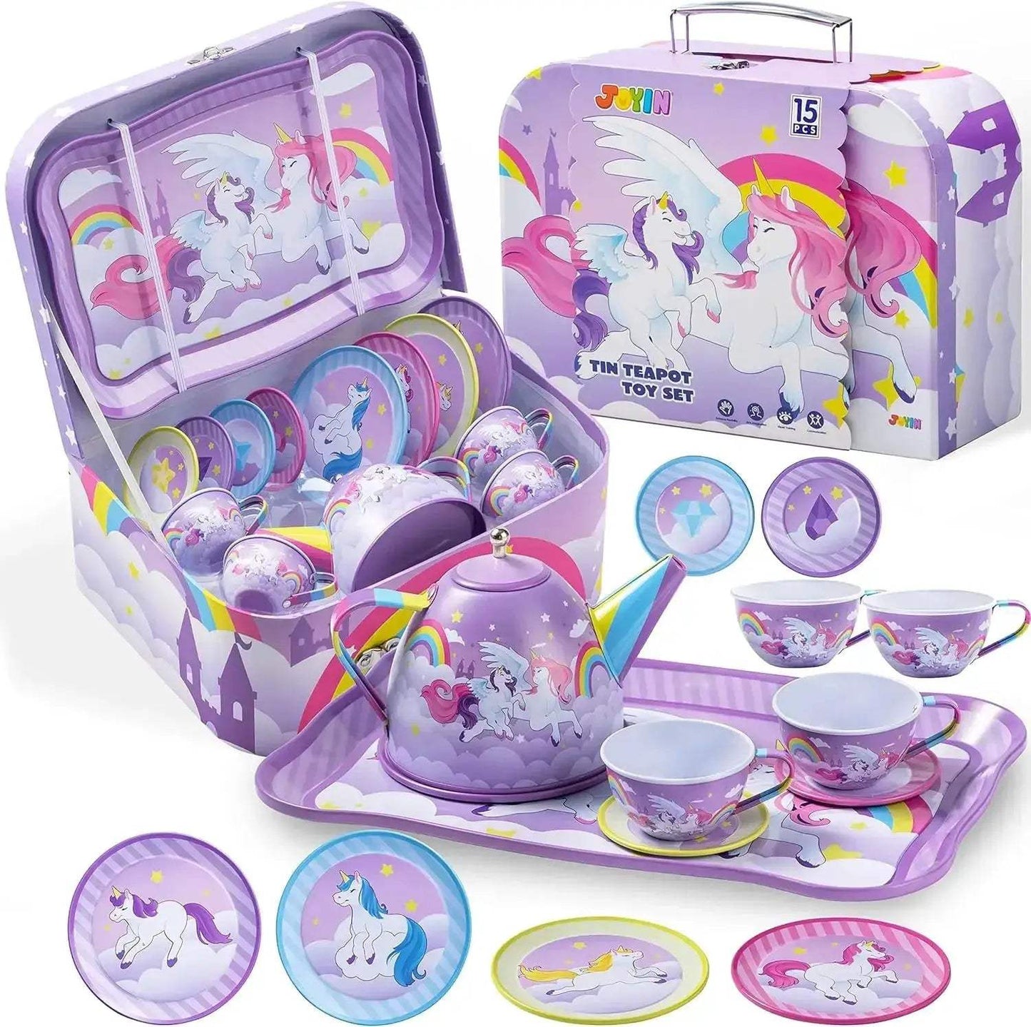 Mermaid Themed Kids Tea Set for Pretend Play Party - ToylandEU