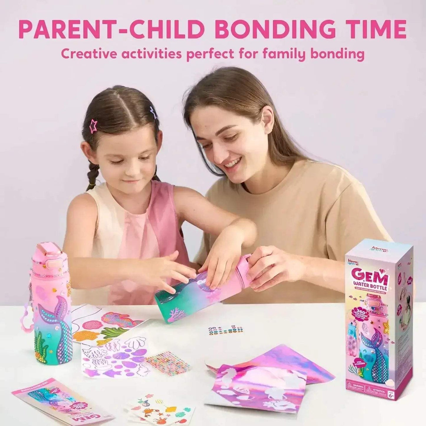 Mermaid Water Bottle Decorating Kit For Girls DIY Gems - ToylandEU