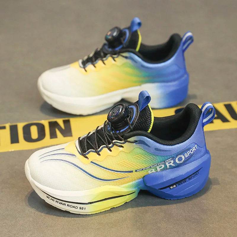 Mesh Breathable Running Shoes For Boys With Kids Buttons - ToylandEU