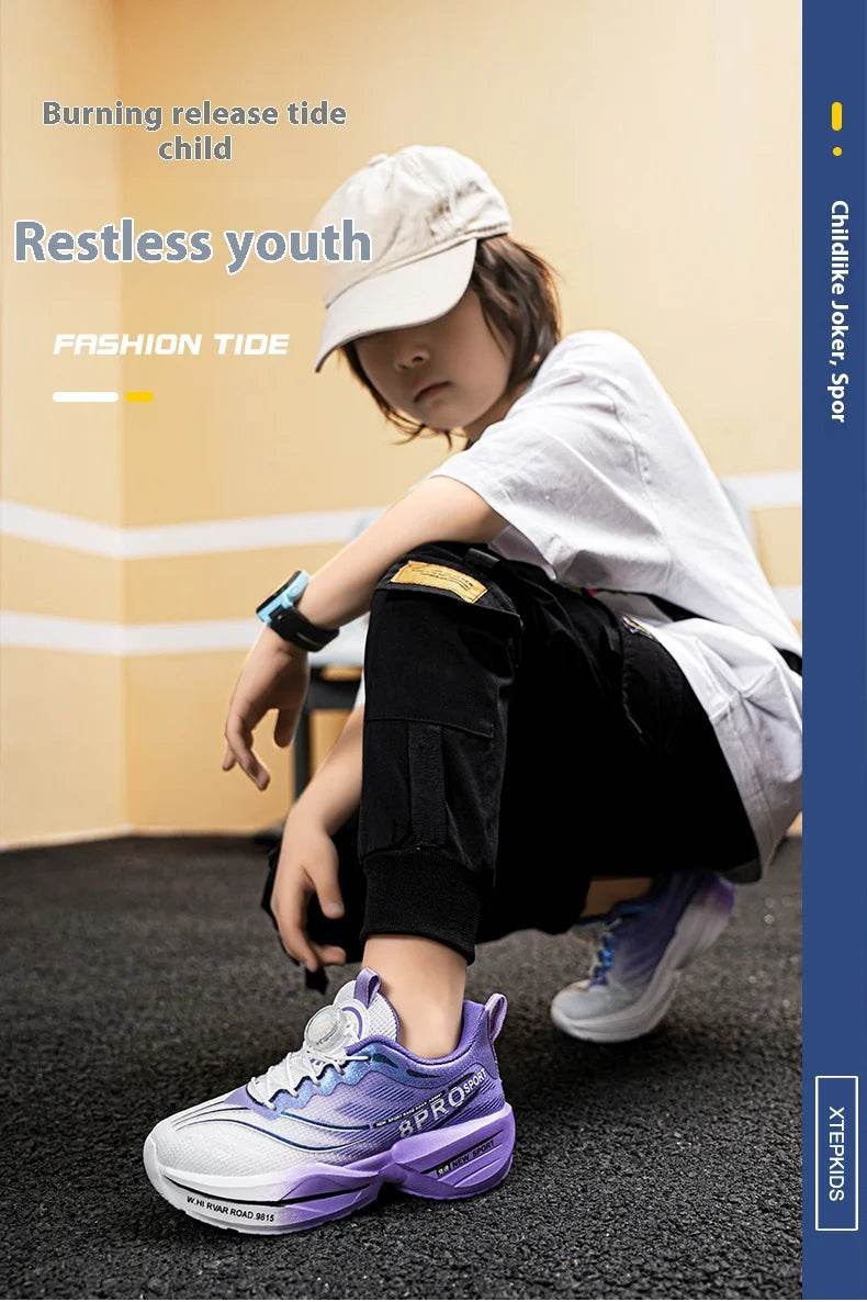 Mesh Breathable Running Shoes For Boys With Kids Buttons - ToylandEU