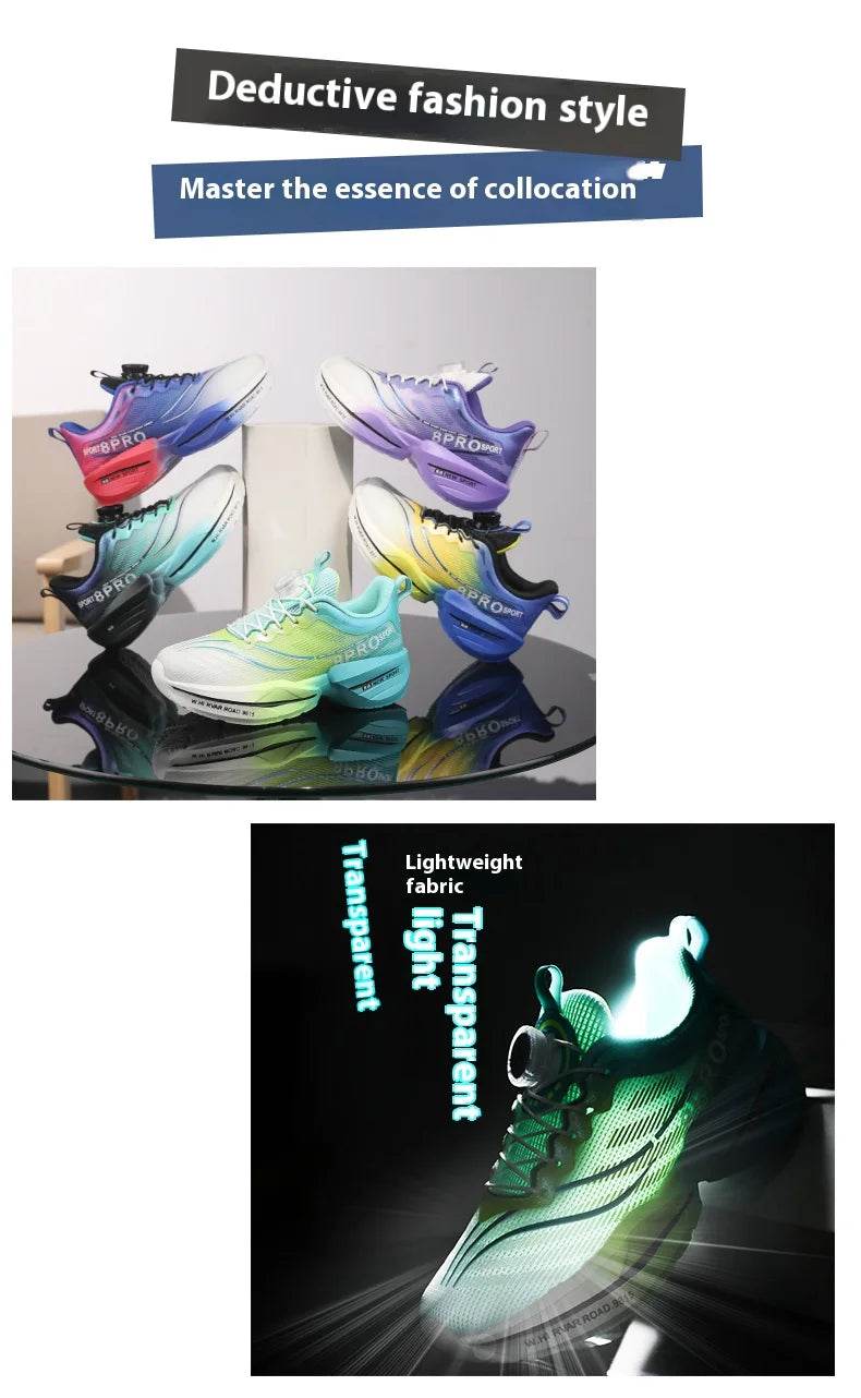 Mesh Breathable Running Shoes For Boys With Kids Buttons - ToylandEU