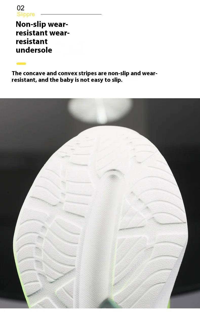 Mesh Breathable Running Shoes For Boys With Kids Buttons - ToylandEU