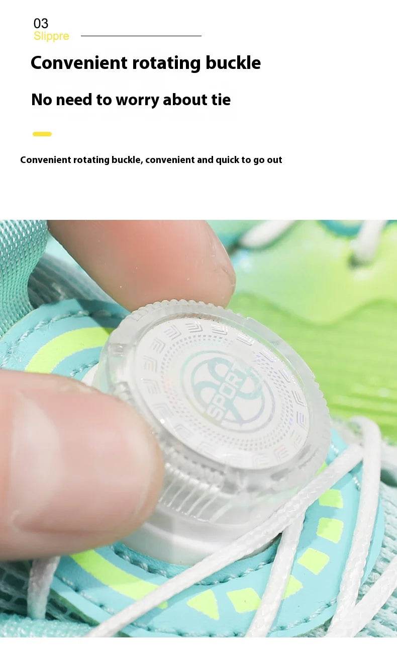 Mesh Breathable Running Shoes For Boys With Kids Buttons - ToylandEU